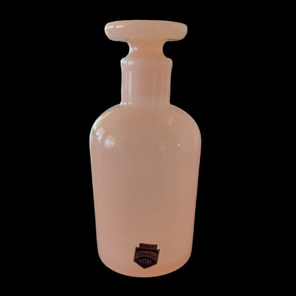Murano Cenedese Vetri Pop Art Opal Pink Bottle